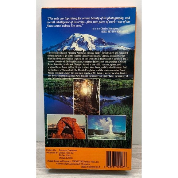 Touring America's National Parks VHS Second Edition Video Tape 60 Minutes 1989 - Picture 2 of 5